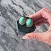 Vintage 14k Yellow Gold 20cttw Turquoise Leafy Statement Earrings - Video showing the piece
