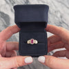 Vintage 14k Yellow Gold .77ct Ruby Diamond Striking Baguette Step Shoulder Ring - Video showing the piece