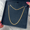 Vintage Italian 14k Yellow Gold Interlocking Textured Flat Link Necklace 18