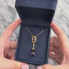 Vintage 14k Yellow Gold 11.08cttw Amethyst Seed Pearl Ornate Briolette Dangle Pendant - Video showing the piece