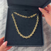 Vintage Italian 14k Yellow & White Gold Bold Link Statement Necklace - Video showing the piece