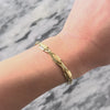 Vintage 14k Yellow Gold Sleek Brushed Navette Chain Bracelet - Video showing the piece