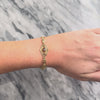 Antique 14k Yellow Gold Garnet Fantastic Open Blossom Link Bracelet - Video showing the piece
