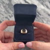 Vintage 14k Rosy Yellow Gold 2.56ct Bloodstone Wonderful Ribbed Oval Signet Ring - Video showing the piece