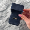 Vintage 14k Yellow Gold Turquoise Chic Arched East-West Bezel Ring - Video showing the piece