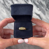 Vintage 18k Yellow & White Gold Diamond Dual Finish Brushed Trio Signet Band Ring - Video showing the piece