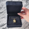 Vintage 18k Yellow Gold Diamond Trapezoidal Pendant - Video showing the piece