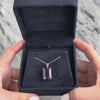 Vintage 14k White Gold 12.05ct Amethyst Bold Solitaire Pendant - Video showing the piece