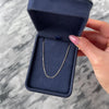 Vintage Platinum 1.35mm Textured Bar And Curb Chain - Video showing the piece