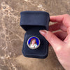 Antique Victorian 14k Yellow Gold & Silver Old Mine Cut Diamond Superb Limoges Enamel Woman Ring - Video showing the piece