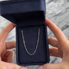 Vintage Italian 14k White Gold Sleek Shining Cable Chain Necklace - Video showing the piece