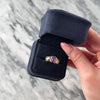 Vintage 14k Yellow Gold 1.54ct Amethyst Dynamic Wide Band Solitaire Ring 6.25