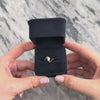 Vintage 14k Yellow Gold Opal Swirling Cabochon Solitaire Ring 4.75