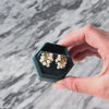 Vintage 14k Yellow Gold Pearl Diamond Botanical Cluster Stud Earrings - Video showing the piece