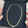 Vintage 14k Yellow Gold .67cttw Ruby Diamond Flat Link Superb Channel Necklace - Video showing the piece