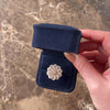 Estate 14k Rose Gold Champagne Diamond White Diamond Brilliant Swirling Floral Cocktail Ring - Video showing the piece