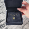 Antique 14k Yellow Gold 1.9ct Aquamarine Cable Border Teardrop Charm / Pendant - Video showing the piece