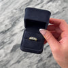 Vintage 14k Yellow Gold 1.21cttw Aquamarine Diamond Heart Detail Trio Ring - Video showing the piece