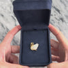 Vintage 18k Yellow Gold [Custom Carat] Romantic Graceful Swan Brooch / Pin - Video showing the piece