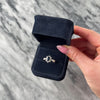 Vintage 14k White Gold 1.04ct Blue Sapphire .54cttw Diamond Dazzling Dimensional Halo Ring - Video showing the piece