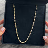 Vintage 14k Yellow Gold Lightweight Interwoven Botanical Link Necklace 24