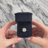 Vintage 14k White Gold [Custom Carat] Elegant Notched Double Pave Halo Ring - Video showing the piece