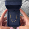 Vintage Italian 14k Yellow Gold 1.9mm Delicate Flat Mariner Chain 20