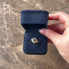 Vintage 14k Yellow Gold Blue Sapphire Feminine Textured Flower Bypass Ring - Video showing the piece