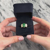 Vintage 14k Yellow Gold 3.25ct Jade Diamond Bold Geometric Bezel-Set Ring - Video showing the piece