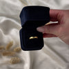 Vintage 18k Yellow Gold Hammered Design with Brushed Finish Band Ring - Video showing the piece