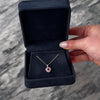 Estate 14k White Gold Ruby Diamond Vivid Trilliant Halo Pendant - Video showing the piece