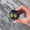 Vintage 14k Yellow Gold Gleaming Dome Statement Stud Earrings- Video showing the piece