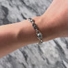 Vintage 14k White Gold 4cttw Aquamarine Elegant Scrolling Open Link Bracelet - Video showing the piece