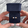 Vintage 14k Yellow Gold Blue Sapphire Sleek East-West Half-Bezel Ring - Video showing the piece
