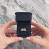 Vintage 14k White Gold Blue Sapphire Ruby Emerald Diamond Accented Triple Channel Ring - Video showing the piece