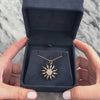 Vintage 14k Yellow & White Gold Old European Cut Diamond Bright Sparkling Sunburst Charm / Pendant - Video showing the piece
