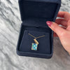 Vintage 14k & 18k Yellow Gold Blue & White Opal Doublet Diamond Dynamic Glittering Checkerboard Pendant - Video showing the piece