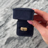 Vintage 14k Yellow Gold Wide Textured Interlocking Oval Band Ring - Video showing the piece