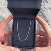 Vintage 18k Yellow Gold 1.25mm Rounded Cobra Chain 17
