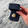 Vintage Heavy 14k Yellow Gold 1.69cttw Opal Diamond Naturalistic Cabled Statement Ring - Video showing the piece