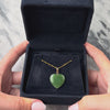 Vintage 14k Yellow Gold Jade Lovely Heart Pendant - Video showing the piece