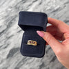 Vintage 14k Yellow Gold .94cttw Garnet Wide Brushed Textured Crimson Row Ring - Video showing the piece