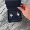 Vintage 14k & 10k White Gold .73cttw Old Mine Cut Diamond Fantastic Openwork Dangle Earrings - Video showing the piece