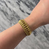 Vintage Italian 14k Yellow Gold Wide Detailed Bar Link Bracelet - Video showing the piece
