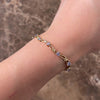 Vintage 14k Yellow Gold 1.46cttw Tanzanite Diamond Delicate Sweeping Openwork Bracelet - Video showing the piece