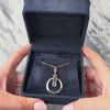 Vintage 14k Yellow Gold .74ct Tanzanite Geometric Abstract Halo Pendant - Video showing the piece