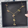 Vintage Italian 14k Yellow Gold Tourmaline Station Beads Necklace - Video showing the piece