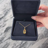 Vintage 14k Yellow Gold 3.7ct Yellow Topaz Diamond Sparkling Oval Pendant - Video showing the piece