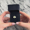 Vintage 14k White Gold .5ct Peridot Diamond Sleek Wide Band Disc Ring - Video showing the piece