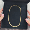 Vintage 14k Yellow & Rose Gold Fabulous Mid-Century Geometric Alternating Textured Link Necklace - Video showing the piece